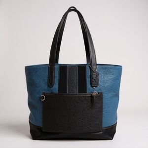Coach Blue and Black Tote Bag